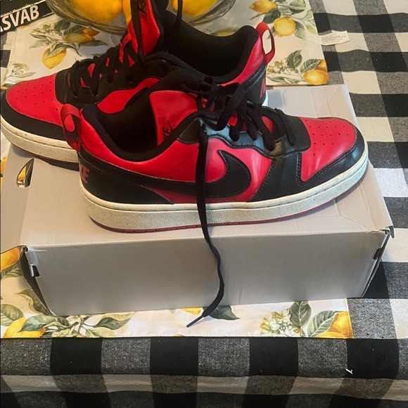 Nike Other - Nike Red and Black Low-Top Sneakers